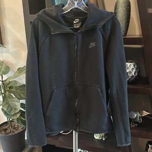Black Womens NIKE Zip Hoodie Med